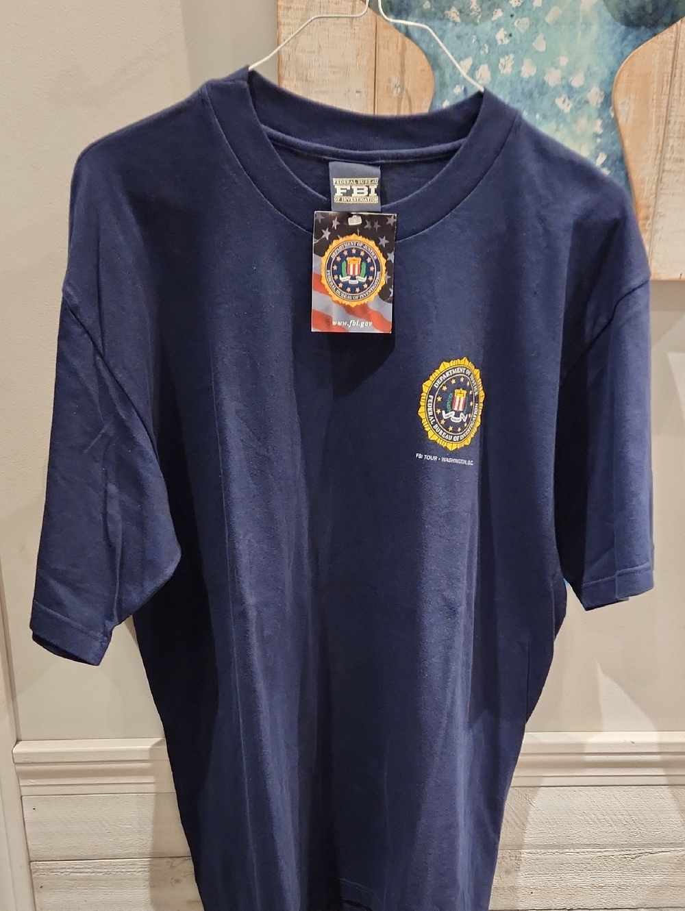 NWT FBI FBI Tour Washionton D.C.  Badge Graphic Navy  T-Shirt Sz XL